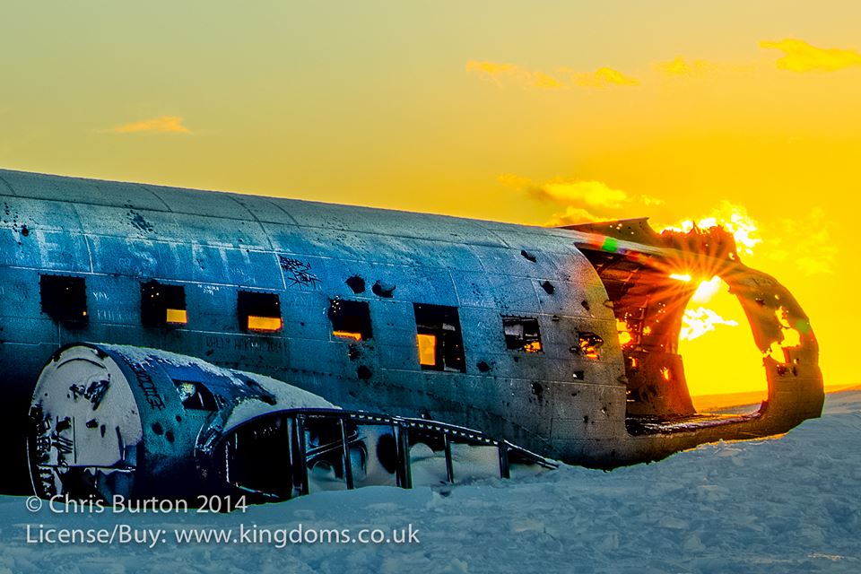 The DC-3 plane wreck on Sólheimasandur Beach, Iceland.