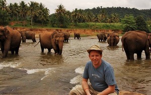 chris with elephants
